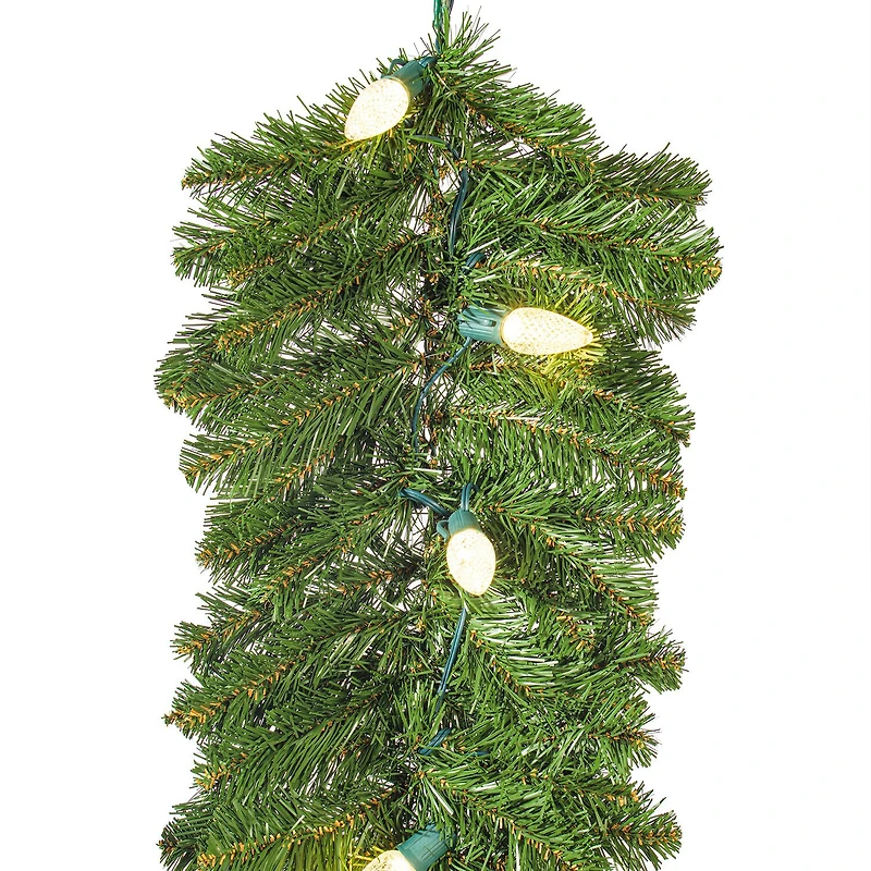 Vickerman 9' Oregon Fir Christmas Garland with 150 Warm White LED Lights