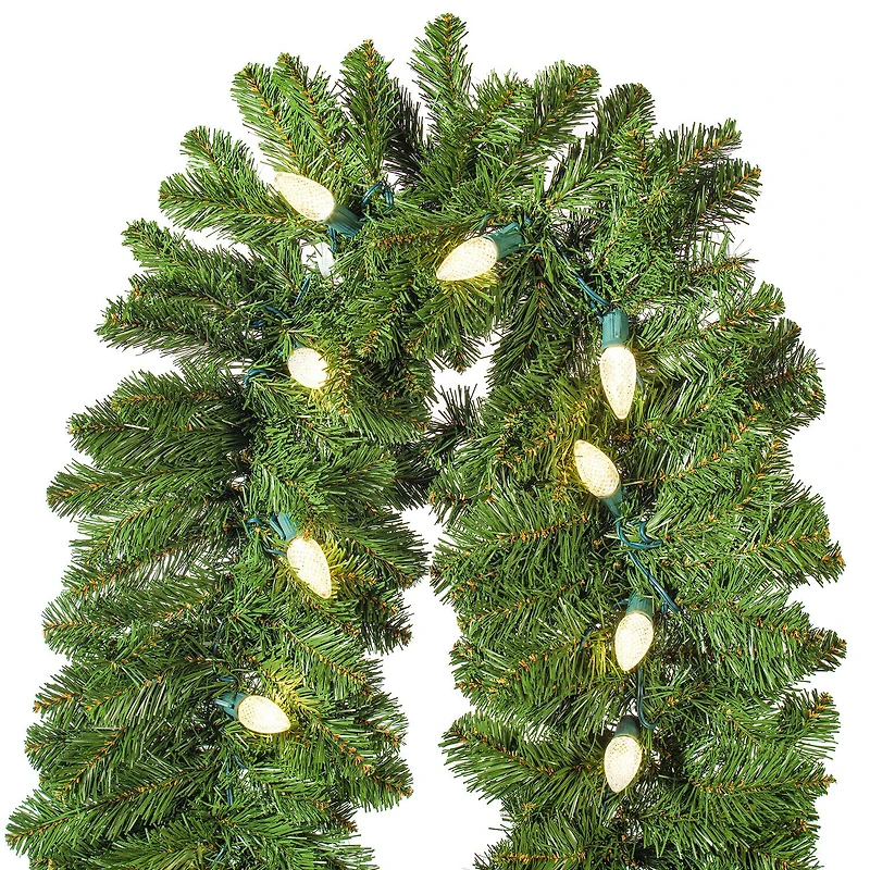 Vickerman 9' Oregon Fir Christmas Garland with 150 Warm White LED Lights