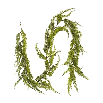 Vickrman 6' Green Monterey Cypress Garland X 64