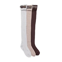 Muk Luks Womens Multi-Pack 3 Pair Boot Socks
