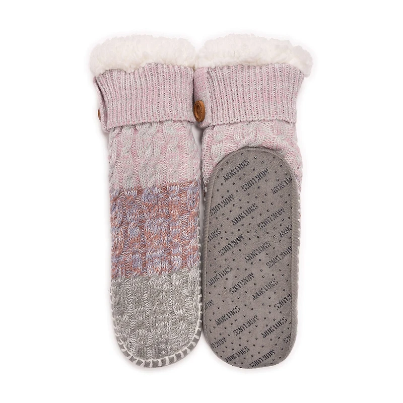 Muk Luks Womens 1 Pair Slipper Socks