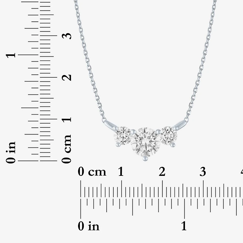 G-H/Si2-I1) Womens CT. T.W. Lab Grown White Diamond 10K Gold 18 Inch Pendant Necklace