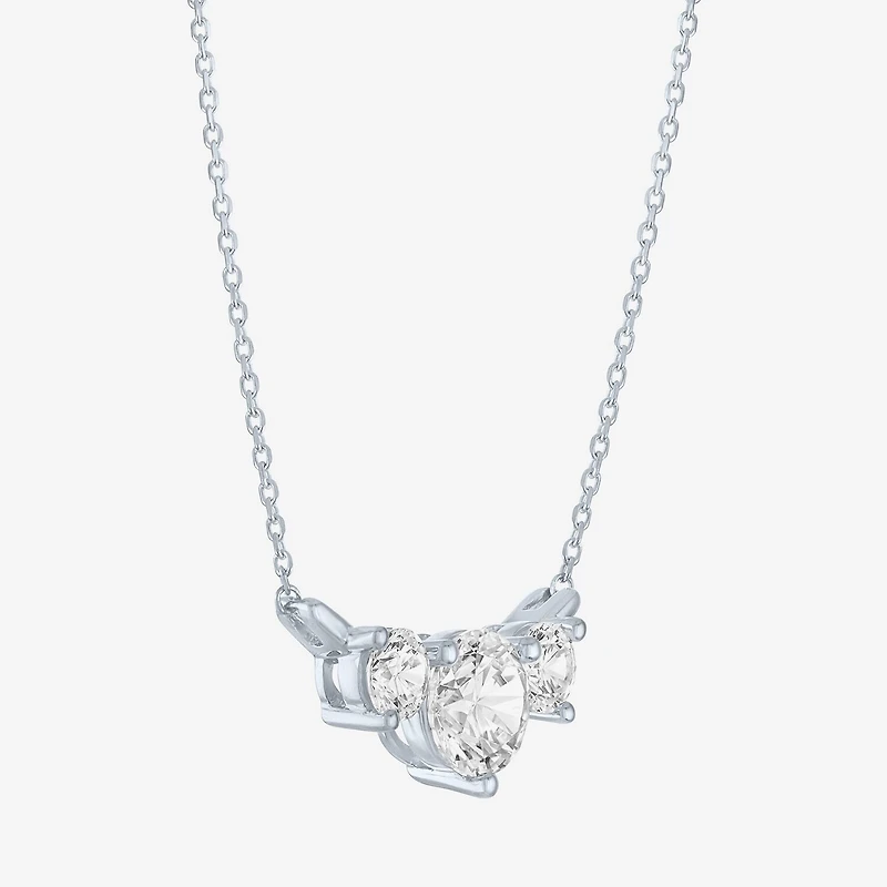 G-H/Si2-I1) Womens CT. T.W. Lab Grown White Diamond 10K Gold 18 Inch Pendant Necklace