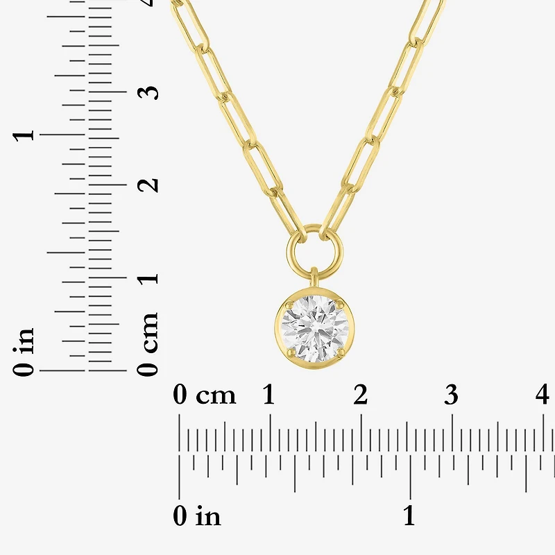 Diamond Addiction (G-H, Si2-I1) Womens 1 1/2 CT. T.W. Lab Grown White Diamond 14K Gold Over Silver 18 Inch Pendant Necklace