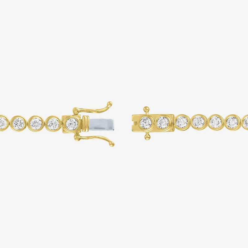 Diamond Addiction (G-H, Si2-I1) Womens 4 CT. T.W. Lab Grown White Diamond 14K Gold Over Silver 7.25 Inch Tennis Bracelet