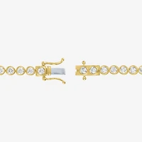 Diamond Addiction (G-H, Si2-I1) Womens 4 CT. T.W. Lab Grown White Diamond 14K Gold Over Silver 7.25 Inch Tennis Bracelet