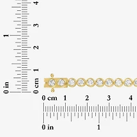 Diamond Addiction (G-H, Si2-I1) Womens 4 CT. T.W. Lab Grown White Diamond 14K Gold Over Silver 7.25 Inch Tennis Bracelet