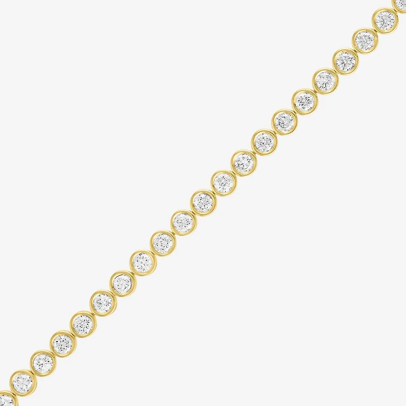 Diamond Addiction (G-H, Si2-I1) Womens 4 CT. T.W. Lab Grown White Diamond 14K Gold Over Silver 7.25 Inch Tennis Bracelet
