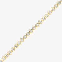Diamond Addiction (G-H, Si2-I1) Womens 4 CT. T.W. Lab Grown White Diamond 14K Gold Over Silver 7.25 Inch Tennis Bracelet