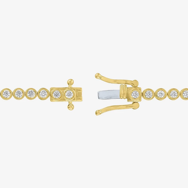 Diamond Addiction (G-H, Si2-I1) Womens White Diamond 14K Gold Over Silver 17 Inch Tennis Necklace