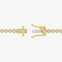 Diamond Addiction (G-H, Si2-I1) Womens White Diamond 14K Gold Over Silver 17 Inch Tennis Necklace