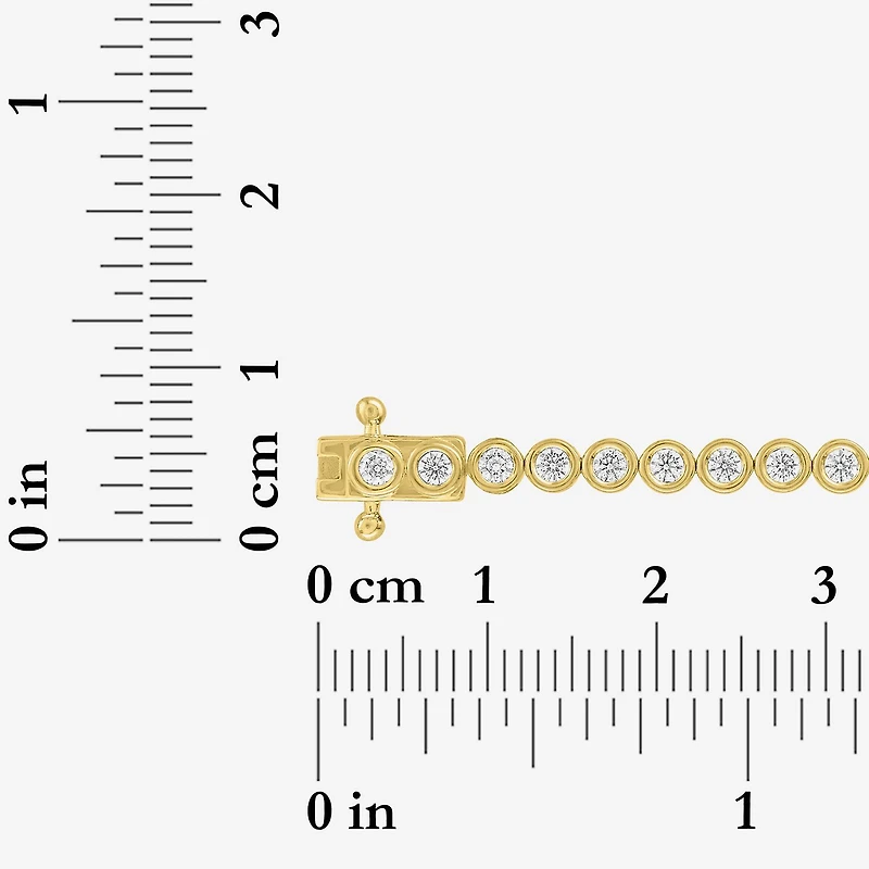Diamond Addiction (G-H, Si2-I1) Womens White Diamond 14K Gold Over Silver 17 Inch Tennis Necklace