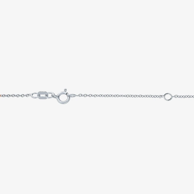 Cross (G-H,Si2-I1) Womens Diamond Accent Lab Grown White Diamond Accent Sterling Silver Cross 16 Inch Pendant Necklace
