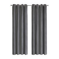 Thermaplus Duo Vice Versa Grommet Top 100% Blackout Single Curtain Panel