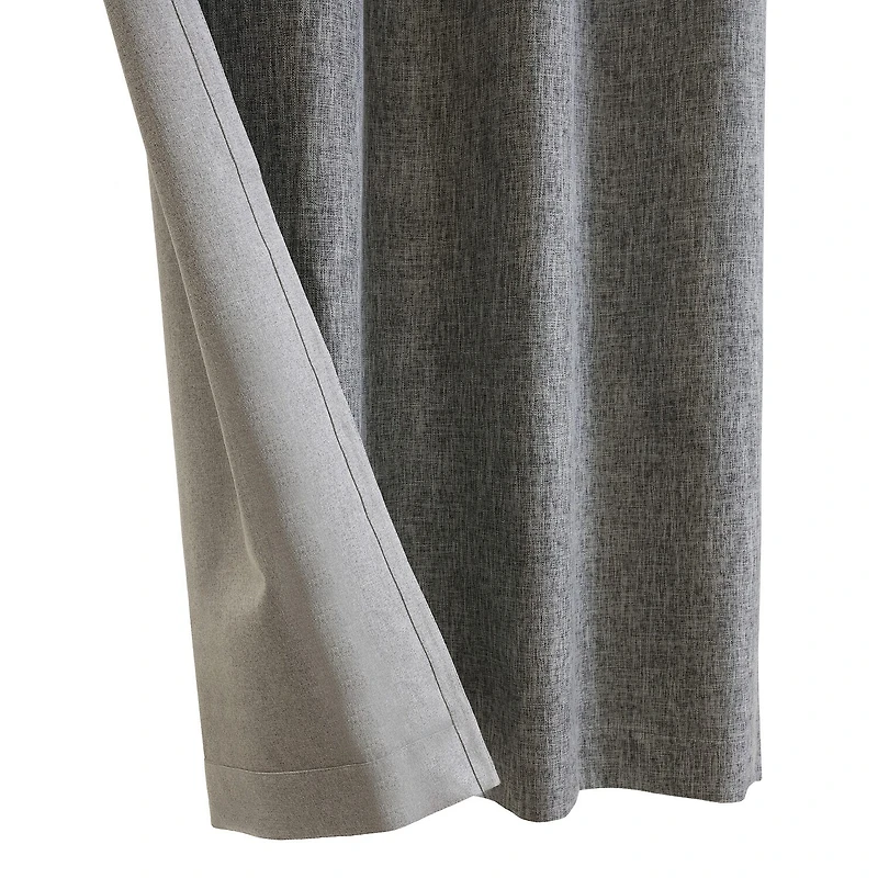 Thermaplus Duo Vice Versa Grommet Top 100% Blackout Single Curtain Panel