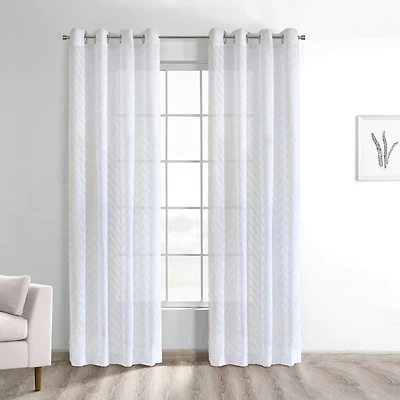 Habitat Regina Grommet Top Sheer Single Curtain Panel