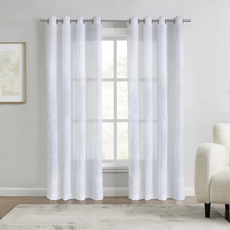 Habitat Selina Grommet Top Sheer Single Curtain Panel