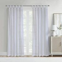 Habitat Crushed Tab Top Sheer Single Curtain Panel