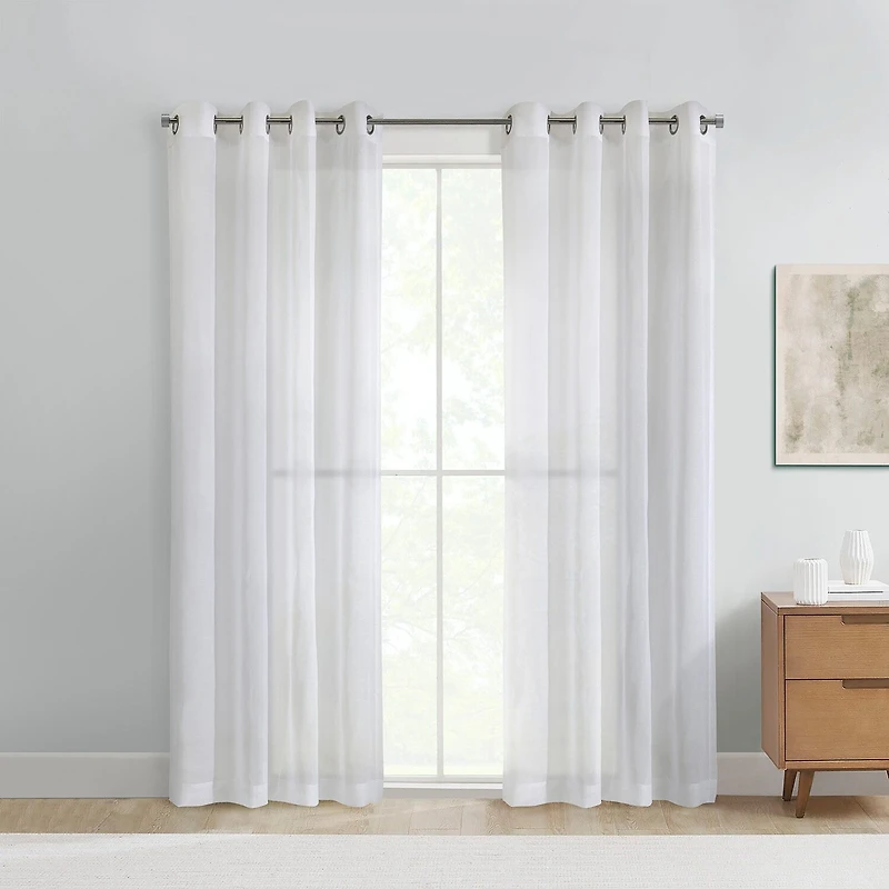 Habitat Daphne Grommet Top Sheer Single Curtain Panel