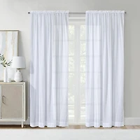 Habitat Crushed Rod Pocket Sheer Single Curtain Panel
