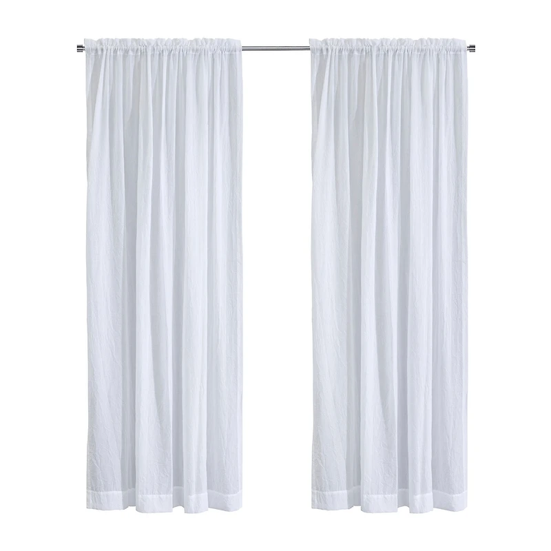 Habitat Crushed Rod Pocket Sheer Single Curtain Panel