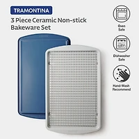 Tramontina Rise 3-pc. Cookie Sheet and Cooling Rack Set