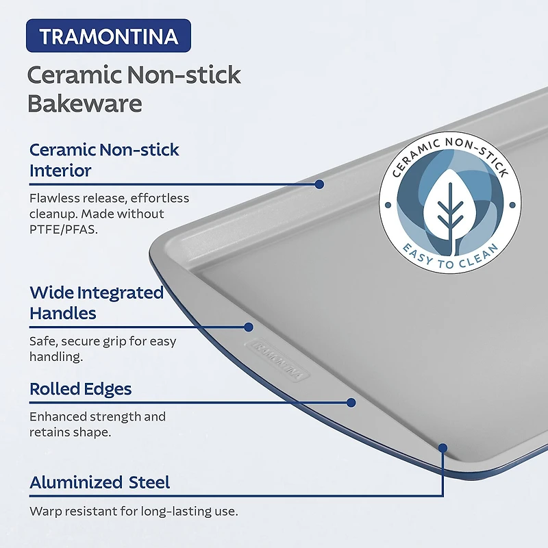 Tramontina Rise 3-pc. Cookie Sheet and Cooling Rack Set