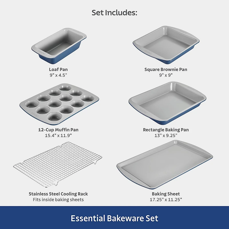 Tramontina Rise 6-pc. Cookie Sheet and Cooling Rack Set