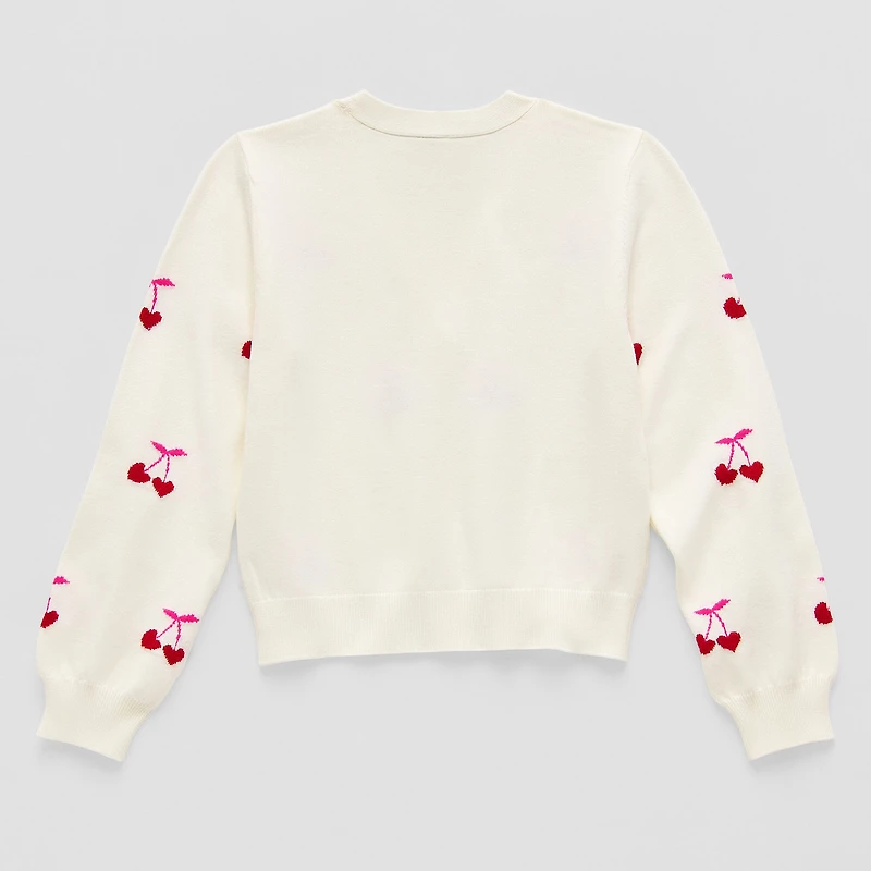 Thereabouts Little & Big Kid Girls Long Sleeve Button Cardigan