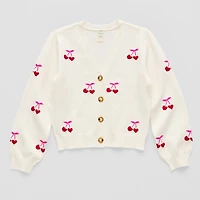 Thereabouts Little & Big Kid Girls Long Sleeve Button Cardigan