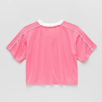 Xersion Little & Big Kid Girls V Neck Short Sleeve Moisture Wicking Quick Dry Jersey