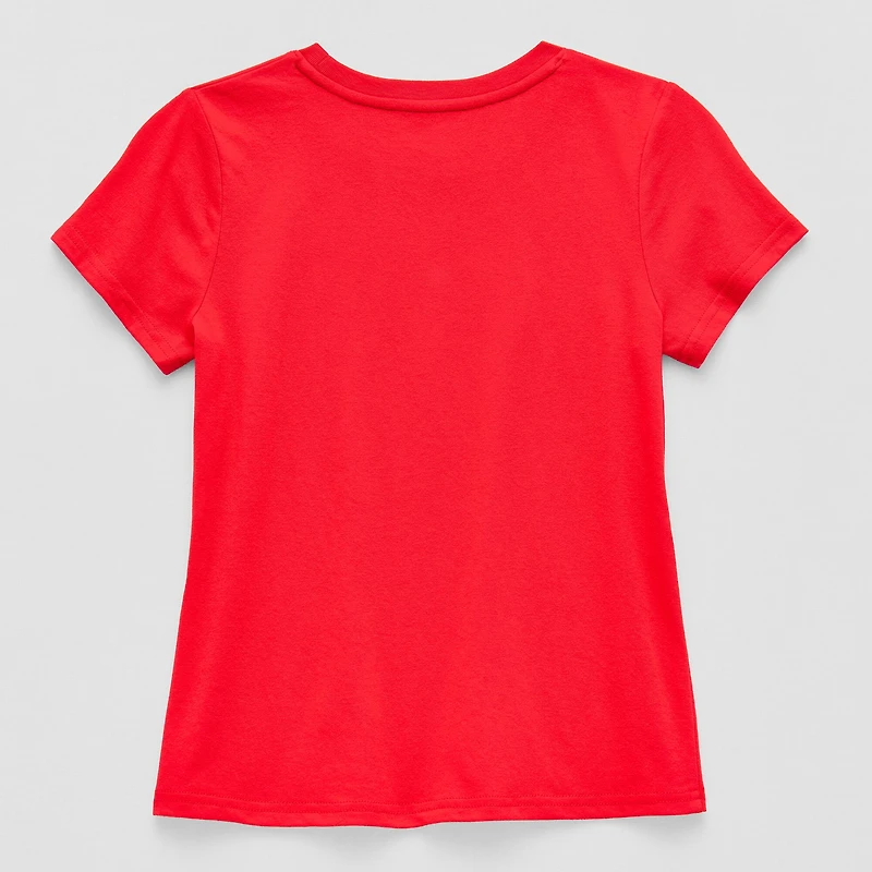 Xersion Little & Big Kid Girls Crew Neck Short Sleeve Regular Fit Graphic T-Shirt