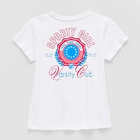 Xersion Little & Big Kid Girls Crew Neck Short Sleeve Regular Fit Graphic T-Shirt