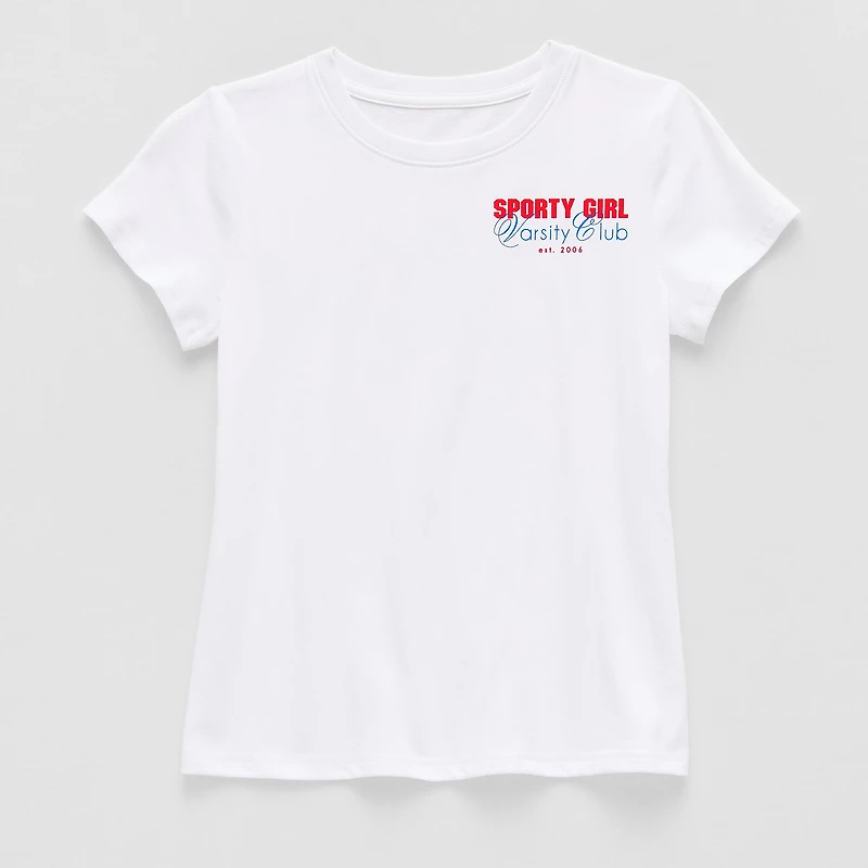 Xersion Little & Big Kid Girls Crew Neck Short Sleeve Regular Fit Graphic T-Shirt