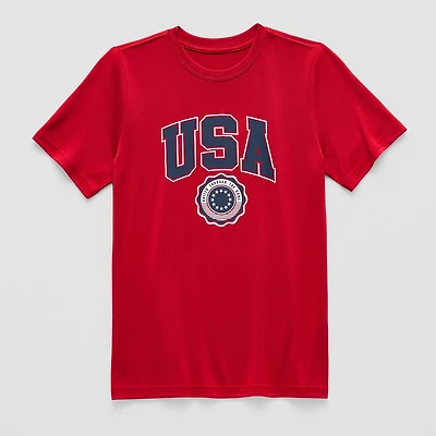 Xersion Little & Big Kid Boys Crew Neck Short Sleeve Regular Fit Graphic T-Shirt