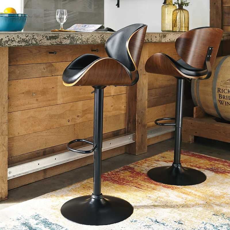 Signature Design by Ashley® Bellatier Upholstered Adjustable Height Barstool