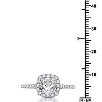 Signature By Modern Bride Womens 2 1/4 CT. T.W. Natural Diamond 14K Gold Cushion Side Stone Halo Bridal Set
