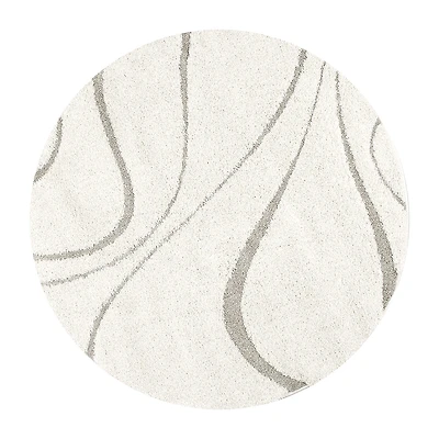 nuLoom Carolyn Modern Waves Indoor Outdoor Round Area Rug