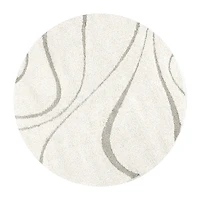 nuLoom Carolyn Modern Waves Indoor Outdoor Round Area Rug