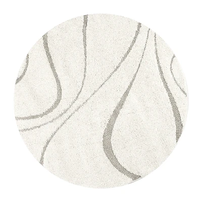 nuLoom Carolyn Modern Waves Indoor Outdoor Round Area Rug