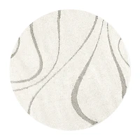 nuLoom Carolyn Modern Waves Indoor Outdoor Round Area Rug