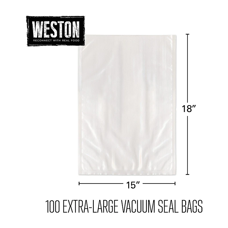 Weston 15x18" 100-pk. Vacuum Sealer Bags