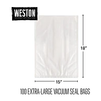 Weston 15x18" 100-pk. Vacuum Sealer Bags