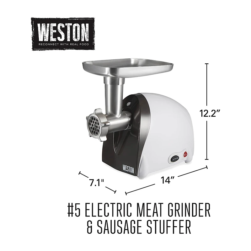 Weston 500-Watt no.5 Electric Grinder and Sausage Stuffer
