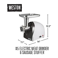 Weston 500-Watt no.5 Electric Grinder and Sausage Stuffer