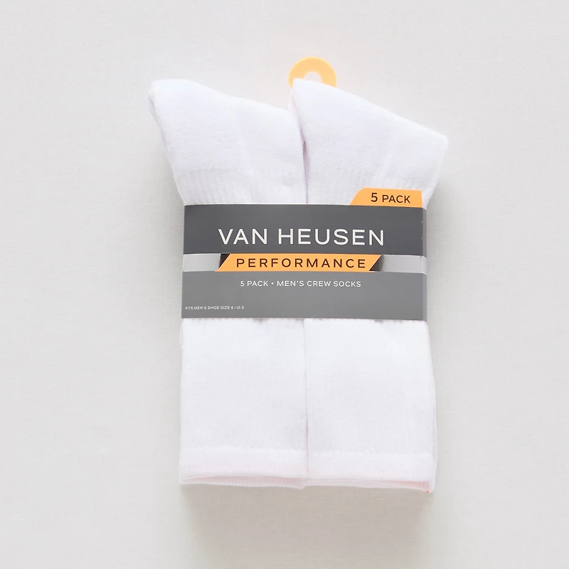 Van Heusen Athletic Mens 6 Pair Crew Socks