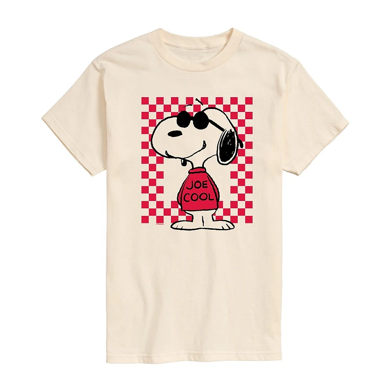 Joe Cool Tee Womens Juniors Crew Neck Short Sleeve Regular Fit Peanuts Graphic T-Shirt