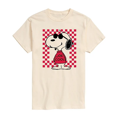Joe Cool Tee Womens Juniors Crew Neck Short Sleeve Regular Fit Peanuts Graphic T-Shirt