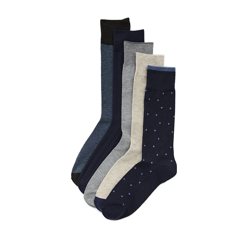 Stafford Casual Dress Mens 5 Pair Crew Socks