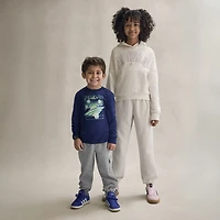 adidas Big Kid Girls Cuffed Mid Rise Loose Fit Fleece Jogger Pant